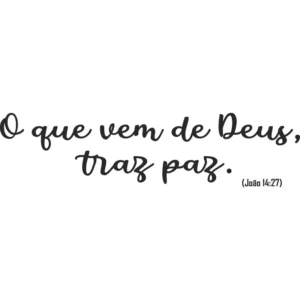 Adesivo Parede Frase Versículo Da Bíblia (joão 14:27)