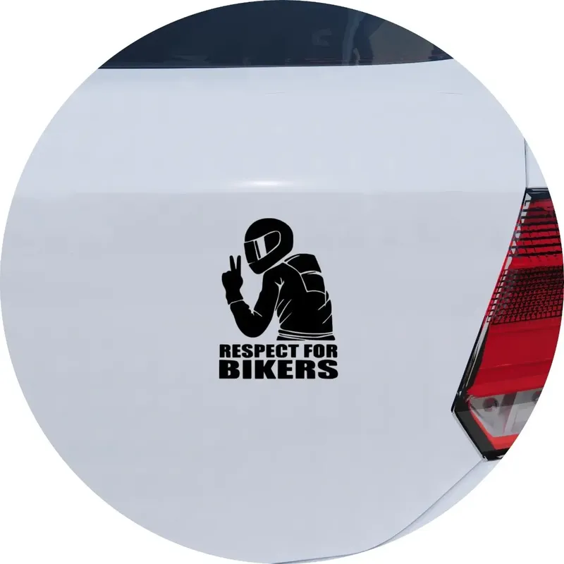 Adesivo Carro Moto Vidro Motociclista Respect For Bikers