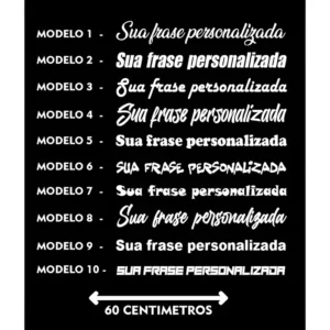 Adesivo Frases Personalizadas - Kit Com 2 Frases 60cm