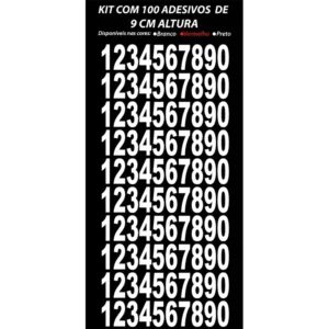 Adesivos De Números 9cm