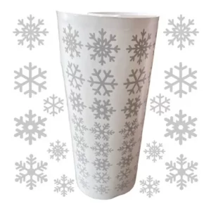 Kit 55 Adesivos Vitrine Decorativo Flocos Neve Natal Frozen