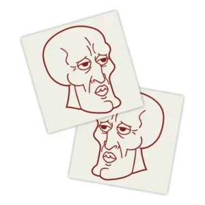 Adesivos P/ Carro 2 Unidaes Vermelho Lula Desenho