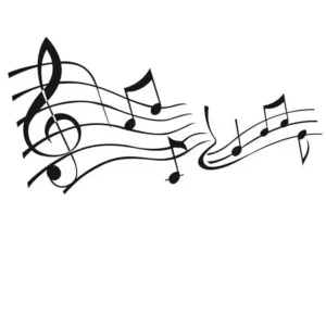 Adesivo Decorativo Notas Musicais Grande / 1,25m
