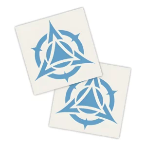 Adesivos P/ Carro 2 Unidaes Azul Símbolo Desenho