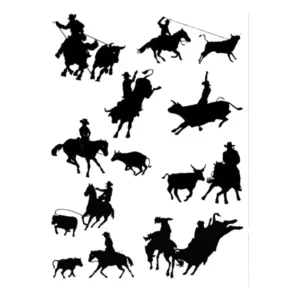 9 Adesivos Boiadeiros Fazenda Cavalo Decorativo