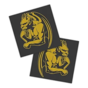 Adesivos P/ Carro 2 Unidaes Amarelo Gárgula Pensador