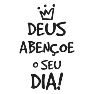 Adesivo Parede Foscauto Deus Abençoe Dia Preto Fosco 70x45cm