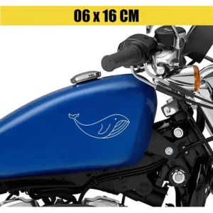 Adesivo Para Moto Capacete - Baleia Arte