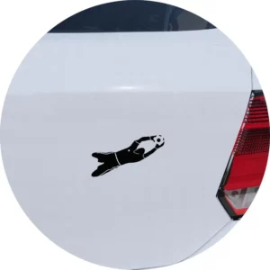 Adesivo Carro Moto Vidro Futebol Goleiro Defendendo Bola