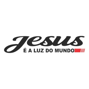 Adesivo Parede Frase Jesus É A Luz Do Mundo 90cm X 19cm