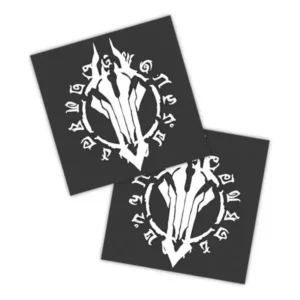 Adesivos P/ Carro 2 Unidaes Branco Símbolo Darksiders