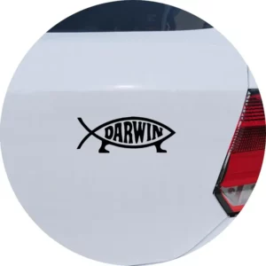 Adesivo Carro Moto Vidro Evolução Darwin Peixe