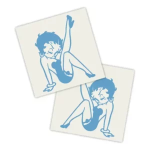 Adesivos P/ Carro 2 Unidaes Azul Betty Boop Pose