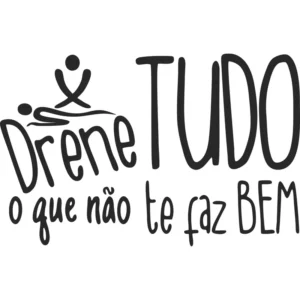 Adesivo Parede Frase Massagem Drenagem Corpo Estética