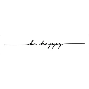 Adesivo Decorativo de Parede Preto Fama Adesivos Frase Be Happy