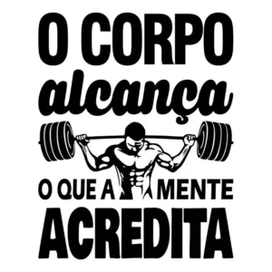 Adesivo Frase Parede Academia Decorativo Força 95cm X 75cm