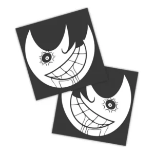 Adesivos P/ Carro 2 Unidaes Branco Lua Macabra