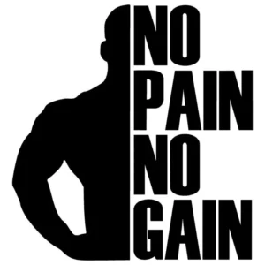 Adesivo Frase Parede Decorativo Academia - No Pain No Gain