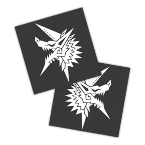 Adesivos P/ Carro 2 Unidaes Branco Monstro Tribal