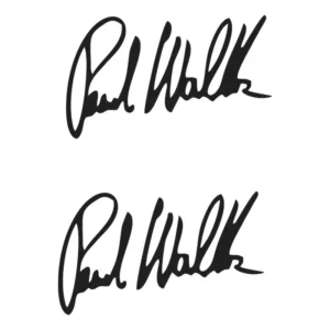 2 Adesivos Paul Walker Preto Decorativo 10x6