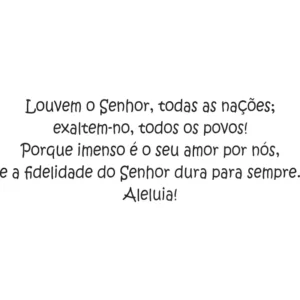 Adesivo Salmos 117 Frase Bíblica Louvar Ao Senhor 1,15m