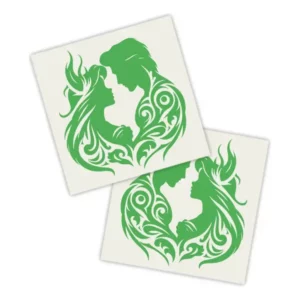 Adesivos P/ Carro 2 Unidaes Verde Casal Tribal Amor