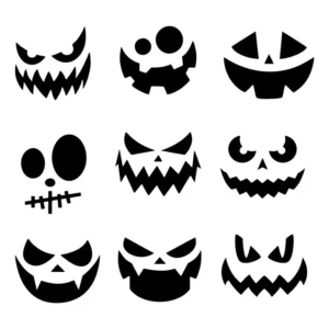 Kit 9 Adesivos Preto Halloween Foscauto Abobora Fantasma Parede Janela