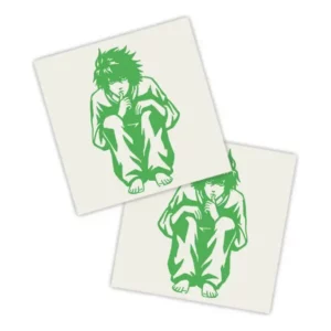 Adesivos P/ Carro 2 Unidaes Verde L De Death Note