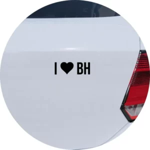 Adesivo De Carro Eu Amo Belo Horizonte - I Love Bh