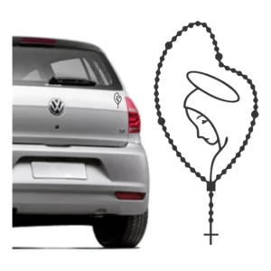 Terço Nossa Senhora 2 Uni Adesivo Vinil Para Carro Vazado