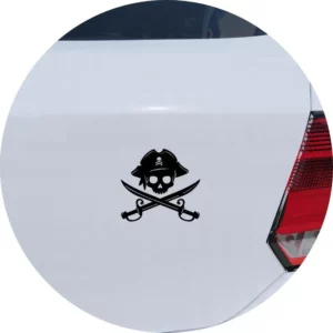 Adesivo De Carro Caveira Pirata