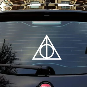 Conjunto De Adesivos P/ Carro - Reliquias Da Morte Arte