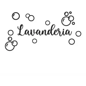 Adesivo De Parede Decorativo Bolhas Lavanderia Água Sabão Preto