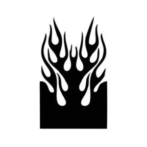 Adesivo Tribal Fire Para Moto Paralama Spakbor 25x15cm Titan