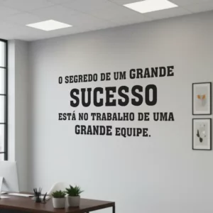 Adesivo De Parede Empresa Frase Grande Sucesso 1,50m