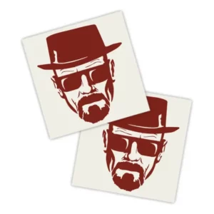 Adesivos P/ Carro 2 Unidaes Vermelho Heisenberg Clássico