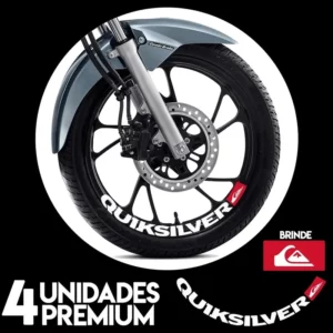 4 Adesivos Quiksilver Roda Modelo Grande