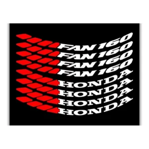 Kit 8 Adesivos Honda Aro Fan 160 Roda Liga Leve Vermelho