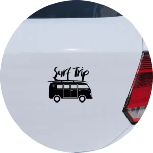 Adesivo Para Carro Surf Trip Viagem Kombi Praia