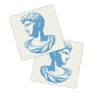 Adesivos P/ Carro 2 Unidaes Azul Busto Clássico