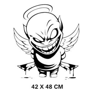 Adesivo Tuning Carro Estilo -anjo Mal