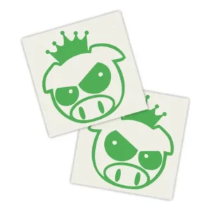Adesivos P/ Carro 2 Unidaes Verde Porco Coroado