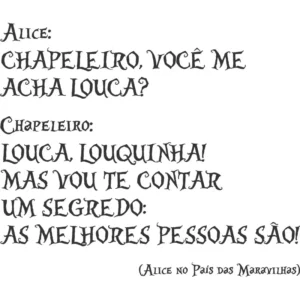 Adesivo de Parede Foscauto 65x55cm Preto Fosco Chapeleiro Louco Alice