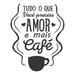 Adesivo Decorativo De Parede Você Precisa De Mais Amor Café Cor Branco