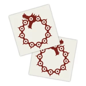Adesivos P/ Carro 2 Unidaes Vermelho Dragão Infinito