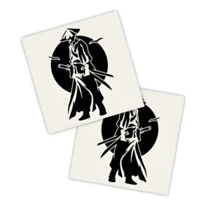 Kit 2 Lados Adesivo Carro Preto | Samurai Errante