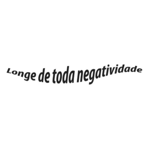Adesivo Decorativo Foscauto para Parede com Frase Longe da Negatividade Preto Fosco