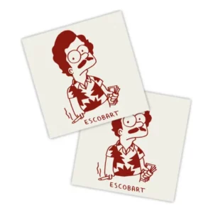 Adesivos P/ Carro 2 Unidaes Vermelho Escobart Animação