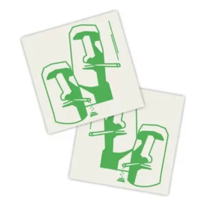Adesivos P/ Carro 2 Unidaes Verde Moais Fumando