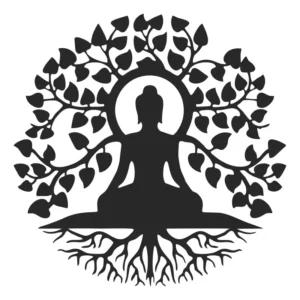 Adesivo de Parede Foscauto Mandala Buda Árvore Vida Fosco 58cm à Prova d'Água